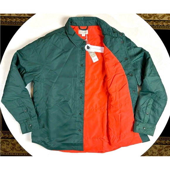 Outerknown Evolution Men’s LARGE Nylon Snap Jacket Green NEW $298 Kelly Slater L